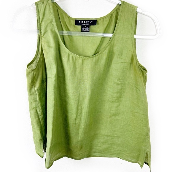 Citron Santa Monica Ramie Green tank size: S - Picture 1 of 9